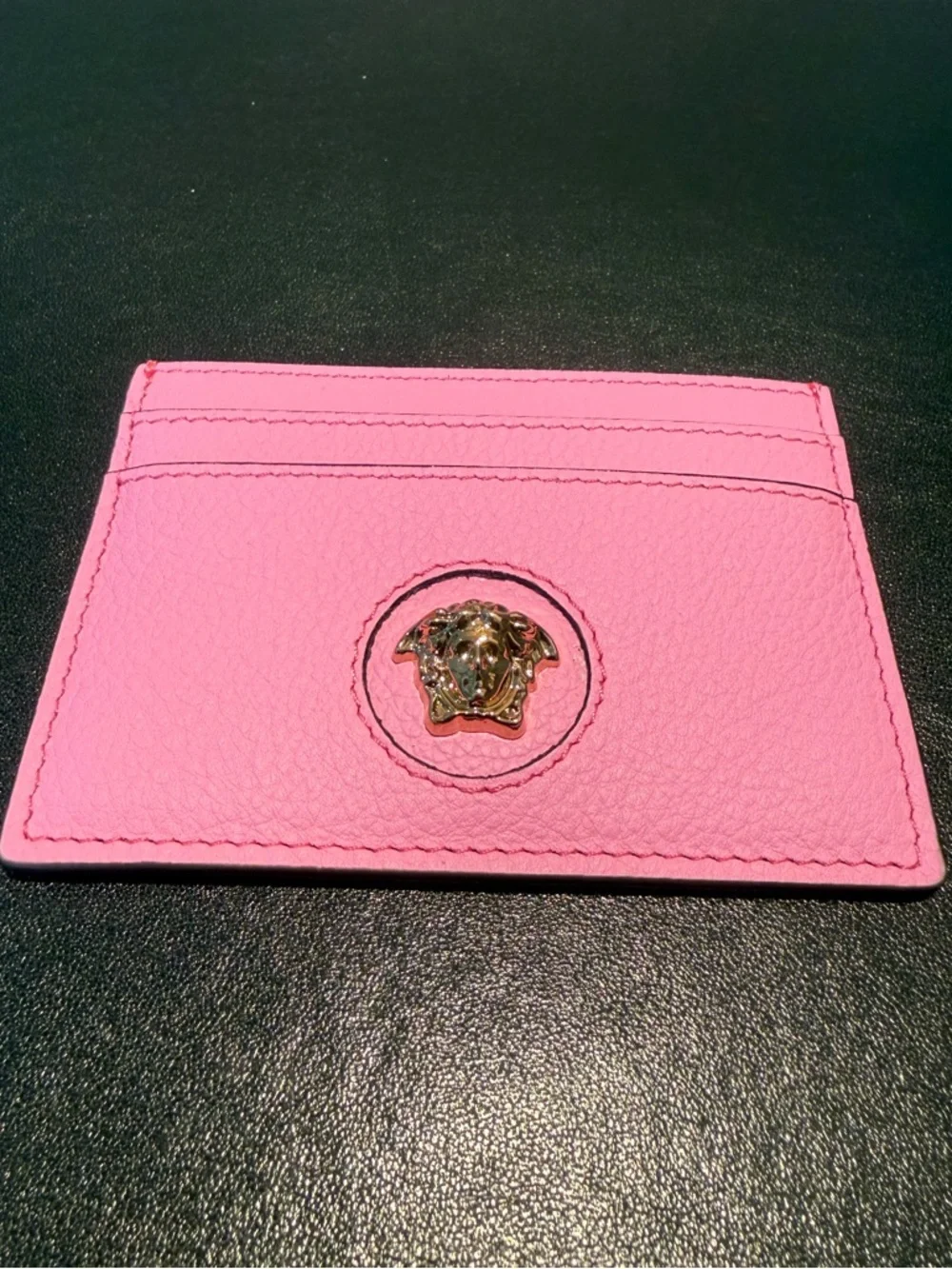 Versace La Medusa Pink Leather Cardholder / Wallet, NWOT - Picture 3 of 9